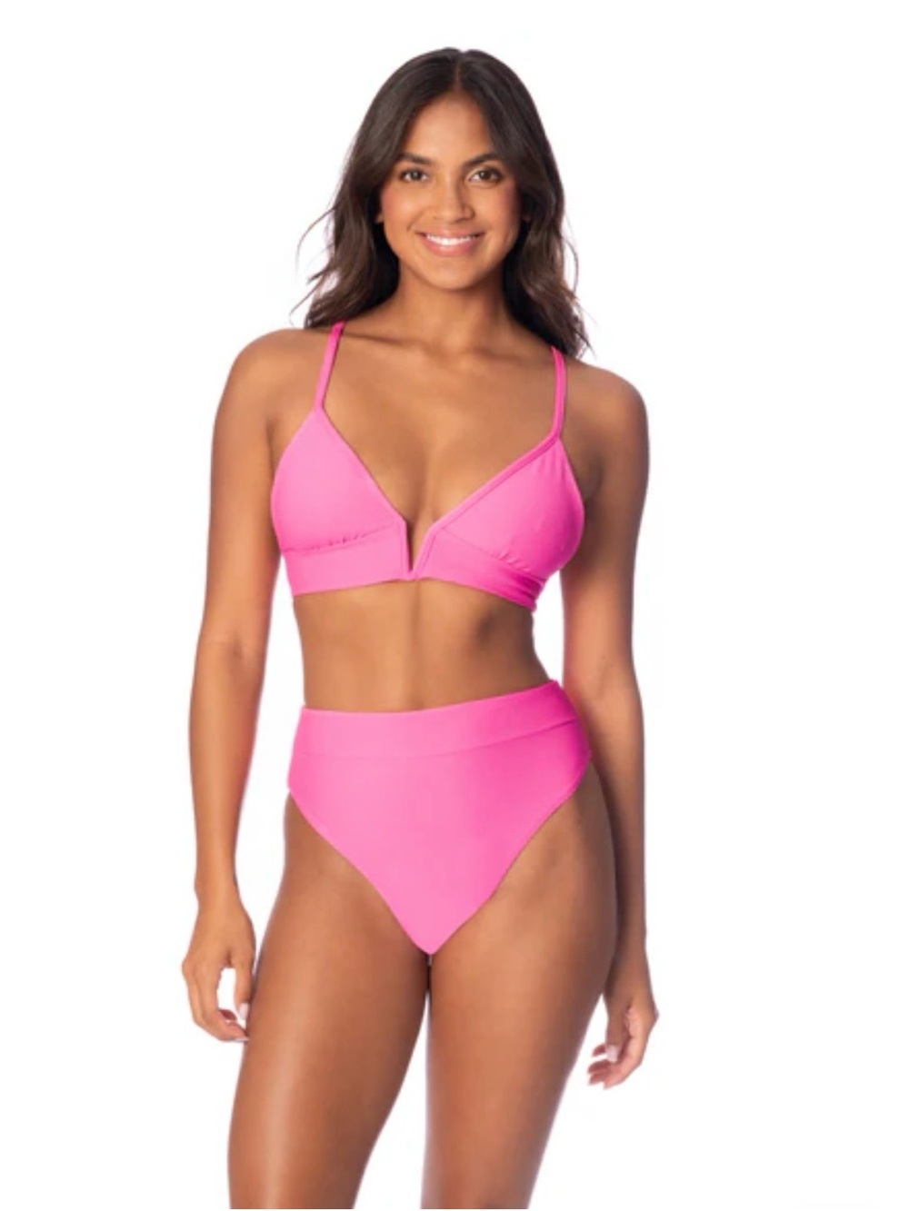 Maaji hot pink v-wire bikini set - Medium